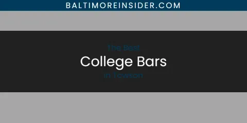 Towson's Best College Bars