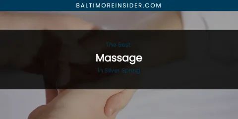 Silver Spring's Best Massage