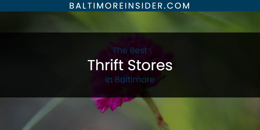 The Absolute Best Thrift Stores in Baltimore  [Updated 2025]